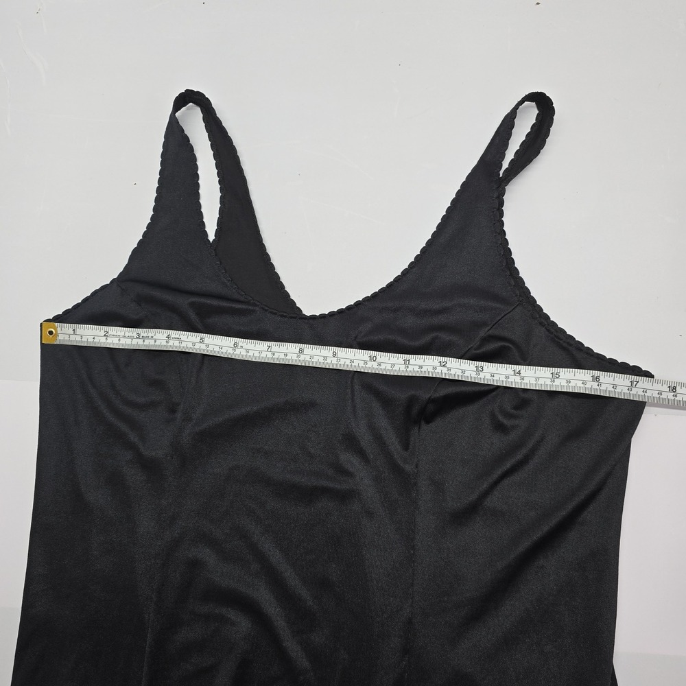 Gilligan O'Malley Womens Large Black Nylon Spandex Full Slip Maxi Dress - Picture 7 of 9